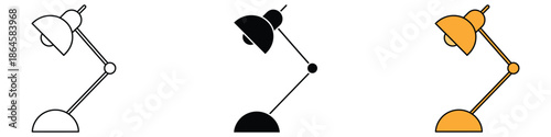 Lamp icon vector. office and home study lighting symbol. vector illustration.