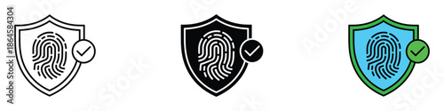 Biometric security icon vector. biometric authentication and data protection symbol. vector illustration.