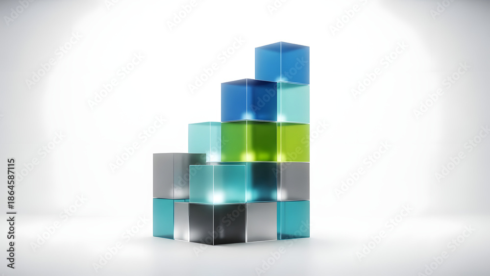 Obraz premium abstract background with cubes business concept