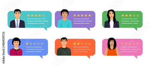 Creative Testimonial Editable Vector template, Quote template, Empty speech bubbles, What our Clients Say, Review, Feedback, Infographic Template, Label, editable text box design, recommendation note