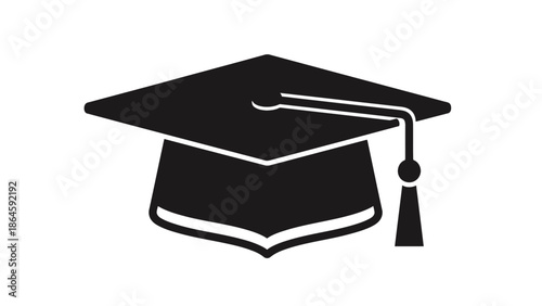 Graduation cap icon for education and academic success