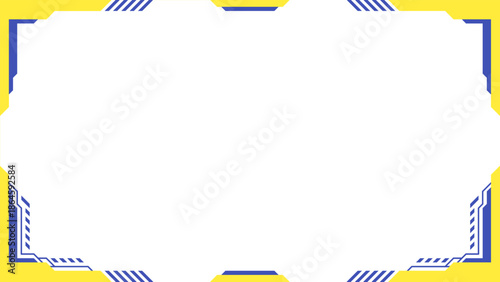 Minimalist geometric frame illustration designed for professional backgrounds, headers, and layout compositions with copy space.