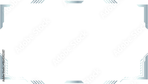 Clean vector border frame with modern abstract style and empty center. Suitable for marketing materials, posters, and presentation templates.