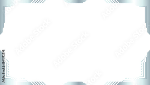 Clean vector border frame with modern abstract style and empty center. Suitable for marketing materials, posters, and presentation templates.