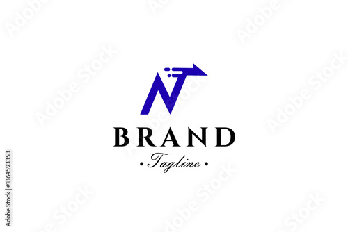 Free Download N letter logo with next arrow in flat vector design style - GFXLoad
