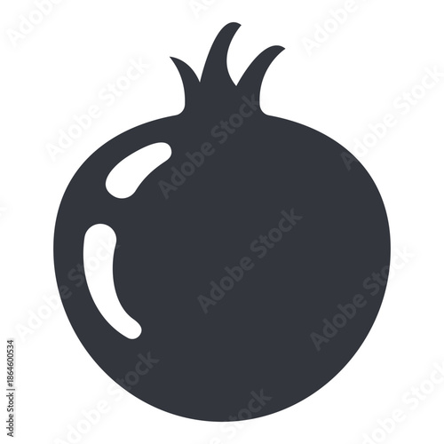 Vector Black Basic Icon - Pomegranate