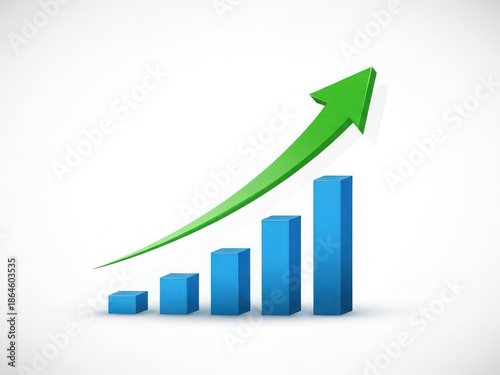 Growing success indicated by rising bar graph Free Download Growing success indicated by rising bar graph - GFXLoad