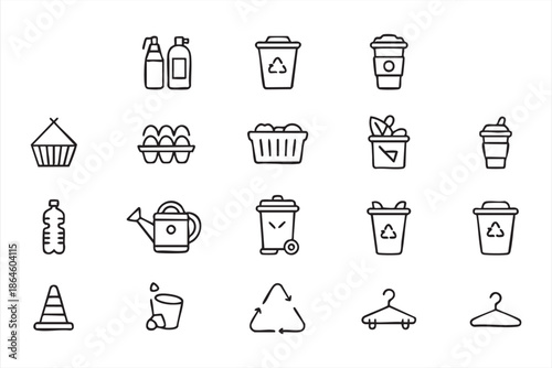 Garbage and Recycling Symbols for Digital Sustainability Systems