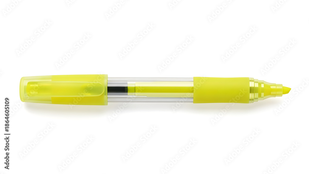 Fototapeta premium Yellow Chisel-Tip Highlighter