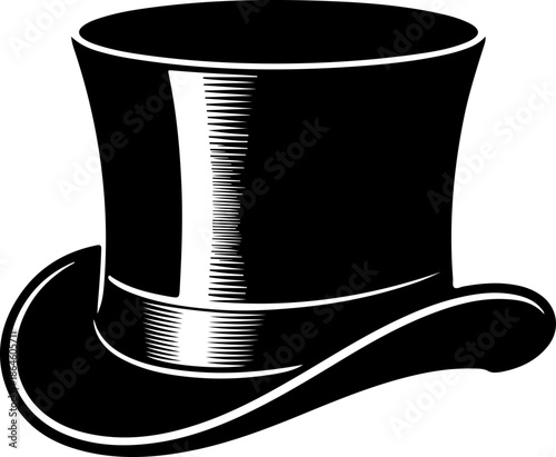 Vintage style hat silhouette vector illustration