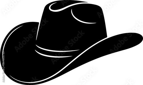 Vintage style hat silhouette vector illustration