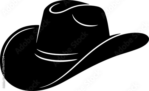 Vintage style hat silhouette vector illustration