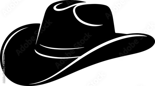 Vintage style hat silhouette vector illustration