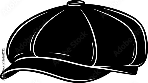Vintage style hat silhouette vector illustration