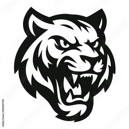 tiger mascot logo design vector template