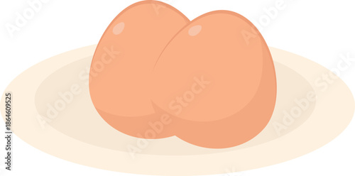 Egg baking ingredient illustration.