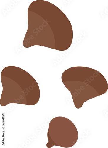Chocolate chip baking ingredient illustration.