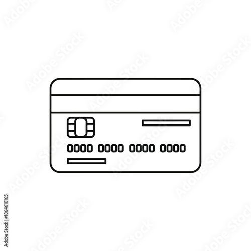 Close-Up of a Credit Card Illustration for Financial and Banking Concepts