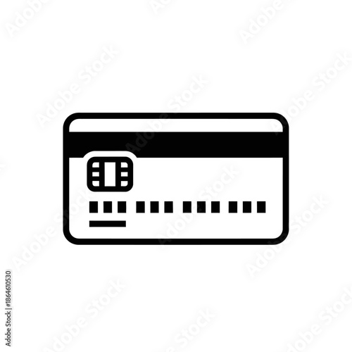 Close-Up of Credit Card with Chip and Magnetic Stripe for Financial Transactions