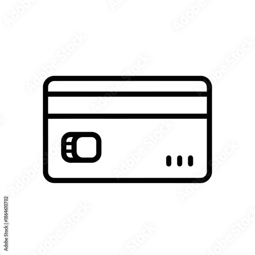 Close-up of Credit Card Icon for Digital Payment or Banking Concept