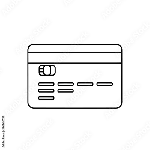Close-up of Credit Card with Magnetic Strip and Chip for Financial Transactions