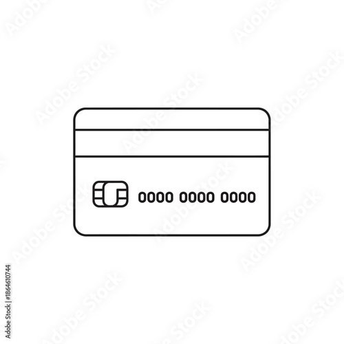 Close-up of Credit Card Interface Showing Chip and Card Design for Financial Transactions