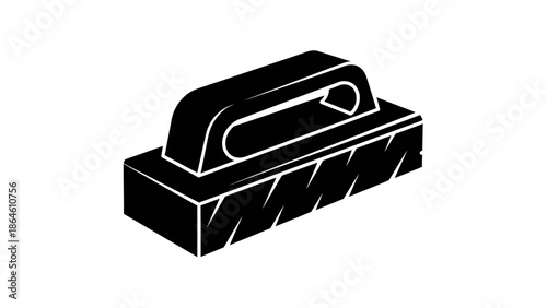 Whiteboard or Blackboard Eraser Tool Silhouette.