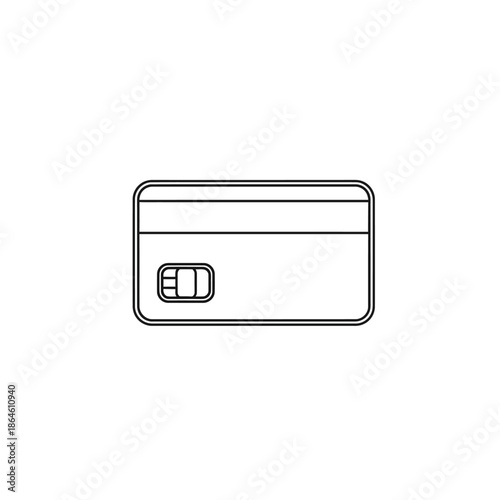 Close-up of Credit Card with Security Chip and Magnetic Stripe for Financial Transactions