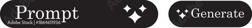 AI prompt generates interface bar icon. Chatbot command signs. text input and output signs. Chatbot command signs. Text command bar symbol