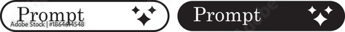 AI prompt generates interface bar icon. Chatbot command signs. text input and output signs. Chatbot command signs. Text command bar symbol