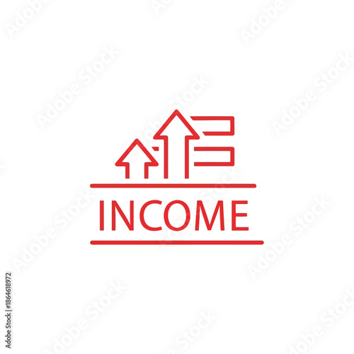 Growth in Online Income and Financial Success Concept with Upward Arrows