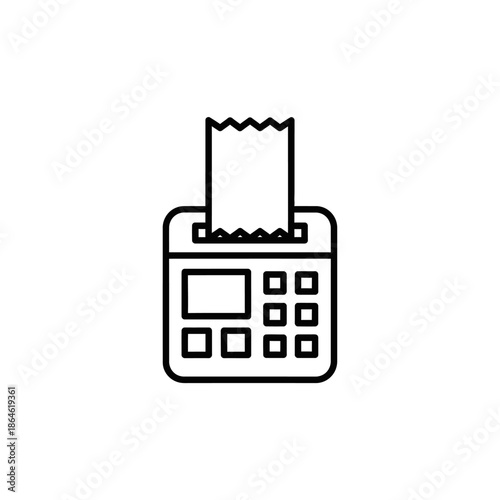 Point of Sale Terminal with Receipt for Retail or Payment Transactions