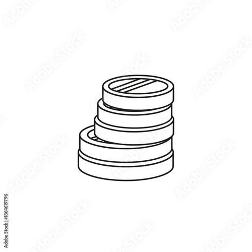 Stacked Coins Illustration for Financial Growth and Investment Concepts