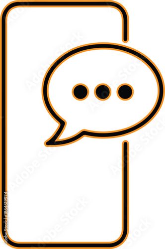 Smartphone chat message icon communication