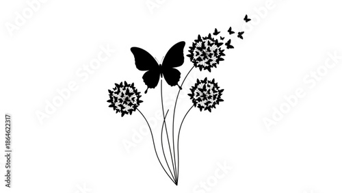 Modern minimalist background with black and white colors