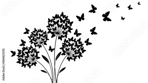 Modern minimalist background with black and white colors