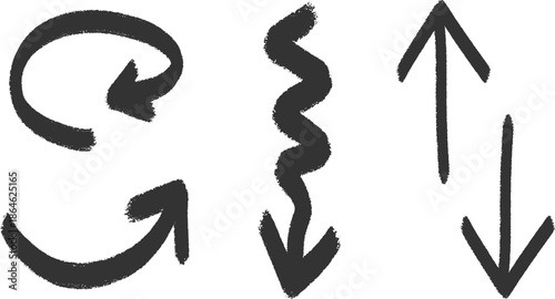 Tableau sur toile Arrow Icons Vector Set with Multiple Shapes, Isolated Elements