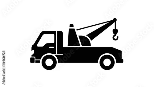 Tow Truck Silhouette Icon
