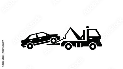 Car Towing Service Icon Illustration