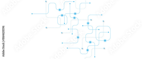 Abstract futuristic technology background. Technology background with crossed lines and dots.