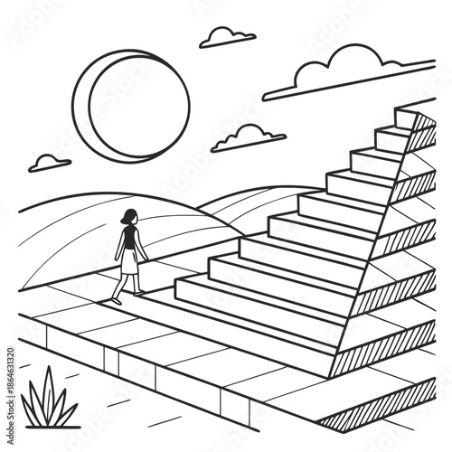 businessman on stairs