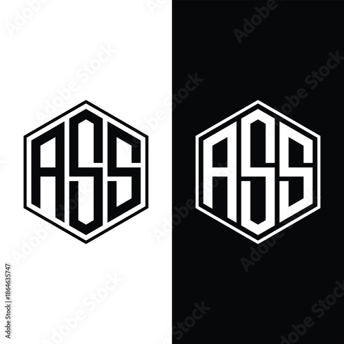 Creative ASS Letter Monogram Logo Stock Vectors and Vector Art.