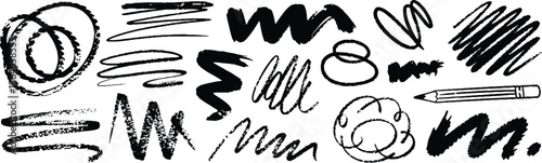 Mark crayon looping curly scribble stroke texture. wavy seamless pattern. Wavy and curly lines, dry brush stroke texture.