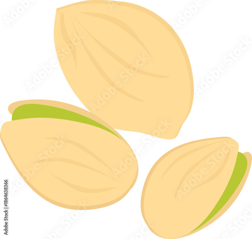 Pistachios nut protein illustration.