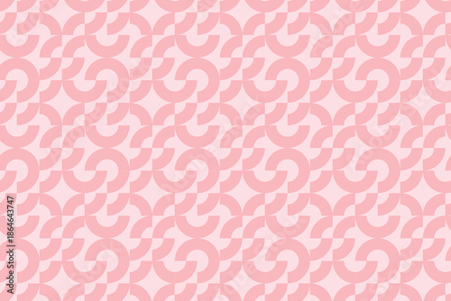 Pink Curved Geometric Pattern