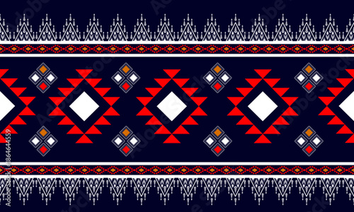 Abstractethnic geometric pattern design for background or wallpaper,Ikat geometric folklore ornament. Tribal ethnic vector texture. Seamless striped pattern in Aztec style. Figure tribal embroidery