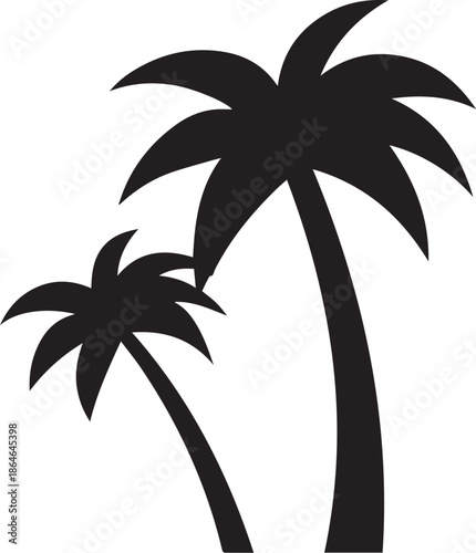 palm trees black silhouette