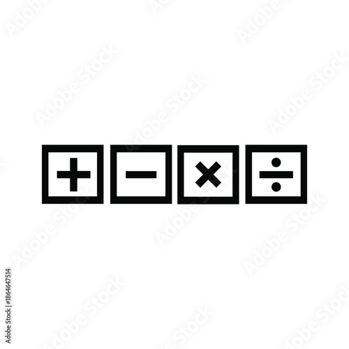 Basic mathematical operations symbols