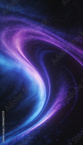 Abstract cosmic background set with glowing purple and blue nebula swirl, futuristic space vortex and luminous particles, digital wallpaper collection for web design