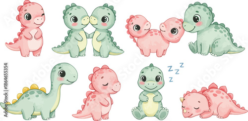 Whimsical forest creatures and vintage tea party objects illustration